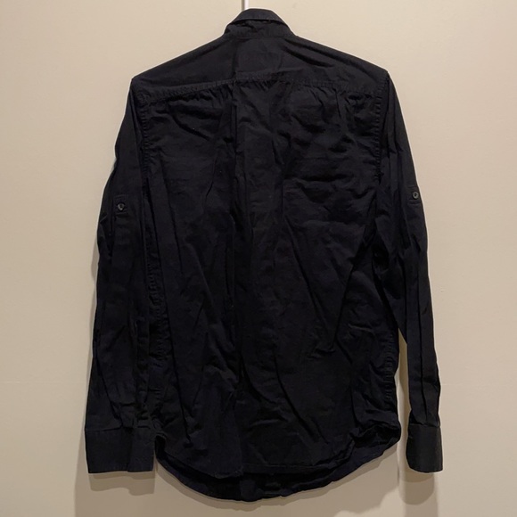 Men’s Attention Stretch Button Down Shirt in Black, Medium - Picture 2 of 7